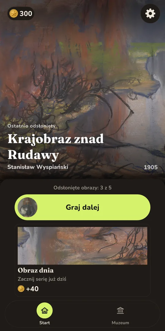 Odnowiony obraz na ekranie startowym gry